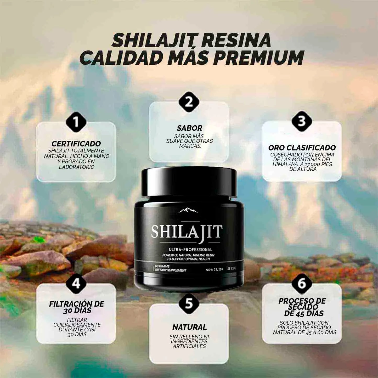 SHILAJIT DEL HIMALAYA EN RESINA 50G