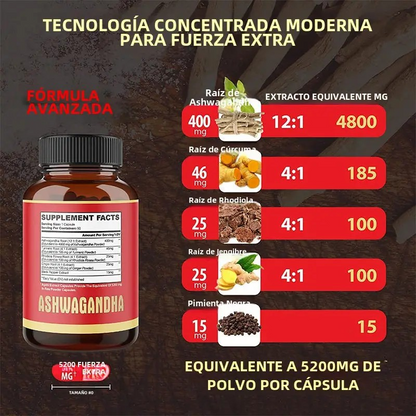 Ashwagandha Natura OFERTA 50% 90 Capsulas