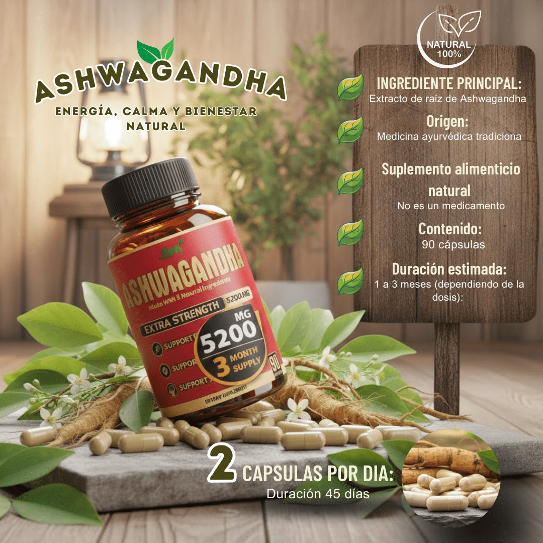 Ashwagandha Natura OFERTA 50% 90 Capsulas