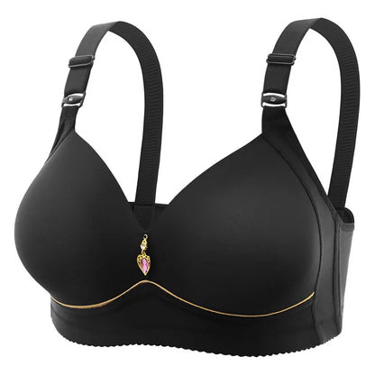 Nuevo sujetador de talla grande para mujer sin varillas, cómodo y transpirable, sujetador de reunión para mujer, correa ajustable, ropa interior de copa fina para mujer