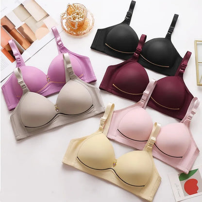 Nuevo sujetador de talla grande para mujer sin varillas, cómodo y transpirable, sujetador de reunión para mujer, correa ajustable, ropa interior de copa fina para mujer