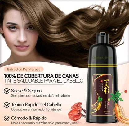 SHAMPOO 3 EN 1 PARA TEÑIR CANAS 500ML